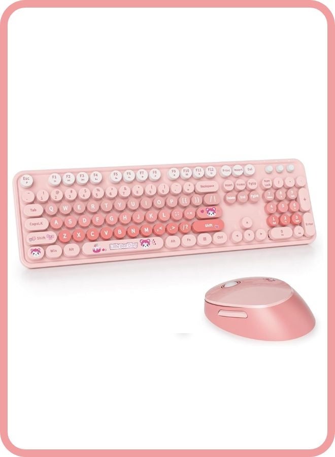 Mofii Wireless Keyboard and Mouse Combo,2.4G USB Multi-Color Cute Full Size Keyboard and Optical Mice Set for Computer Desktop PC Laptop - Image 1
